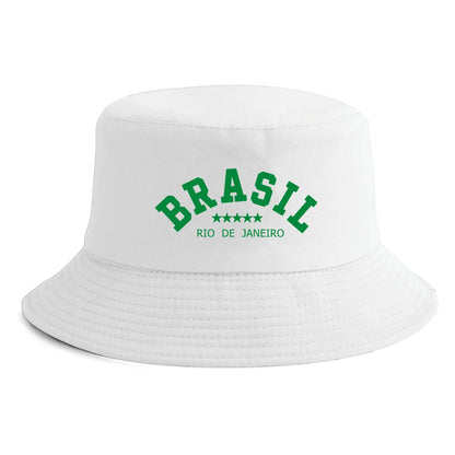 Unisex Brasil Rio de Janeiro Print Bucket Hat