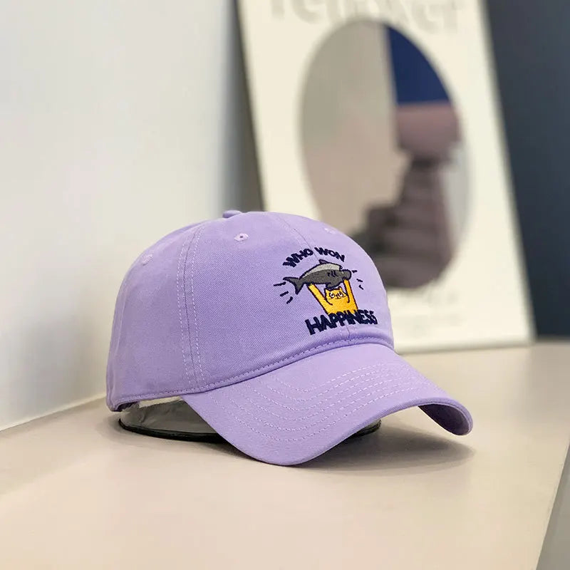 Baseball Cap Women Men Cat Fish Embroidery Snapback Hats For Women