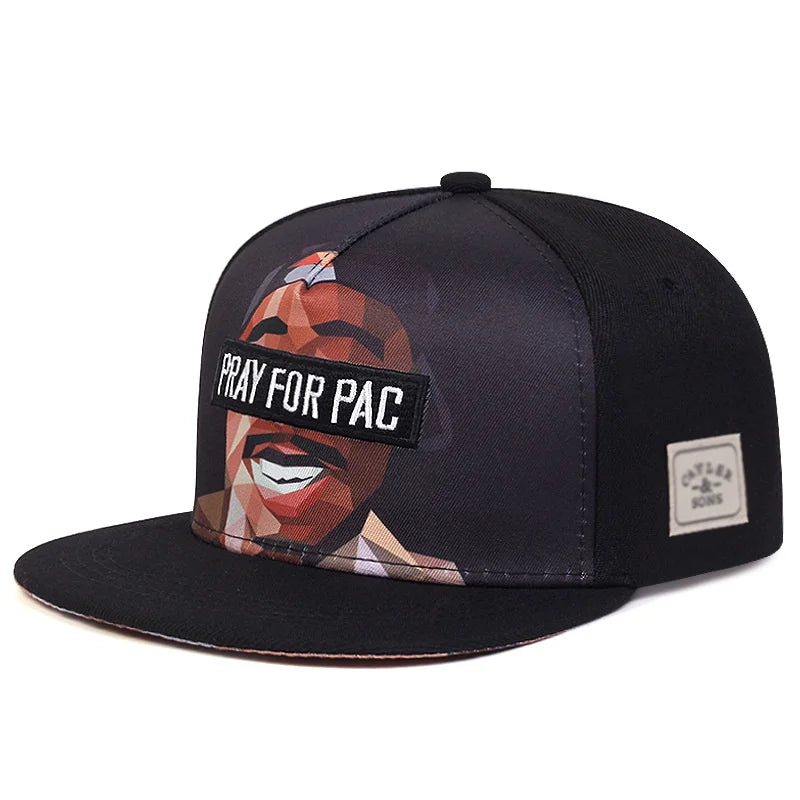 New Head Alphabet Cool Man Embroidered Snapback HipHop