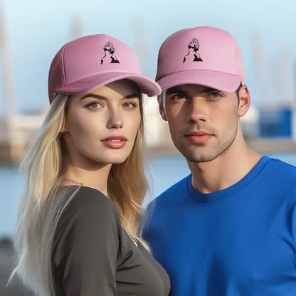 Madonna True Blue Digital Line Drawing Mesh Baseball Caps
