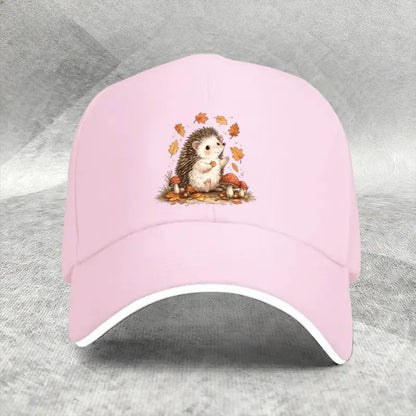 Autumn Hedgehog Mushroom Baseball Cap