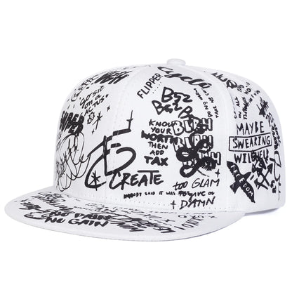 Unisex 88 Letter Graffiti Print Hip-hop Hats Fashion Spring Autumn