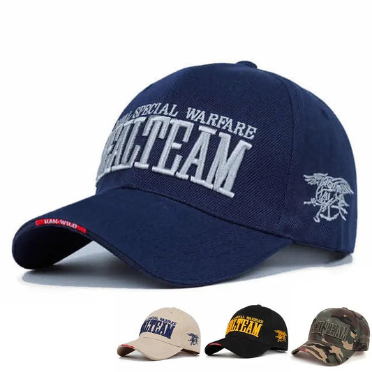 SEALTEAM Letter Embroidery Baseball Caps