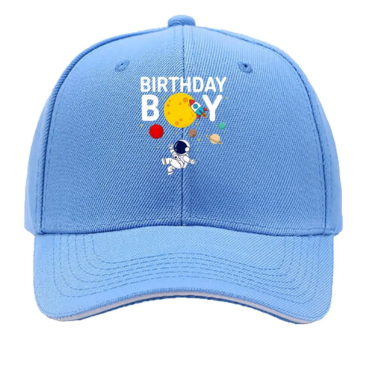 Astronaut Rocket Planet Moon Stars Space Cartoon Sandwich Baseball Cap
