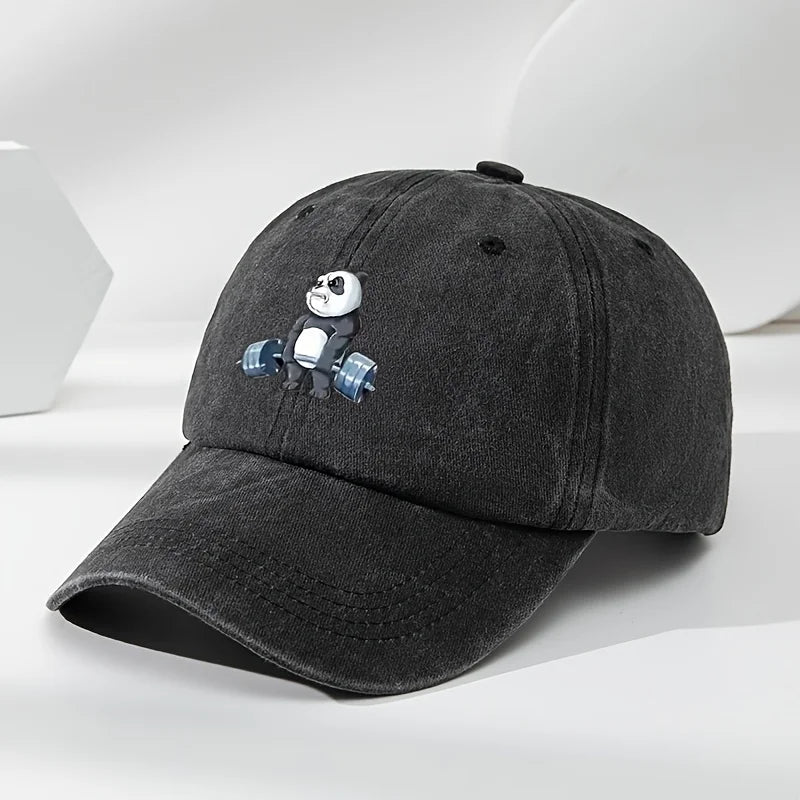 Cartoon Panda Print Baseball Cap