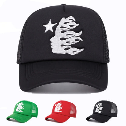 Four Seasons Mesh Baseball Cap Women Men Fashion Casual Breathable Letter Icon Unisex HipHop