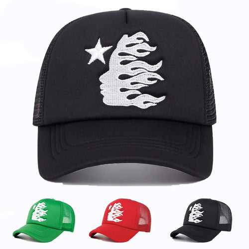 Four Seasons Mesh Baseball Cap Women Men Fashion Casual Breathable Letter Icon Unisex HipHop