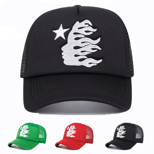 Four Seasons Mesh Baseball Cap Women Men Fashion Casual Breathable Letter Icon Unisex HipHop