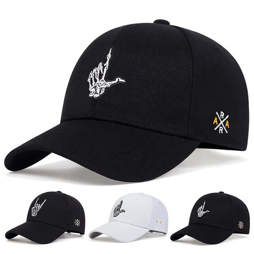 Unisex Skeleton Fingers Embroidery Baseball Caps