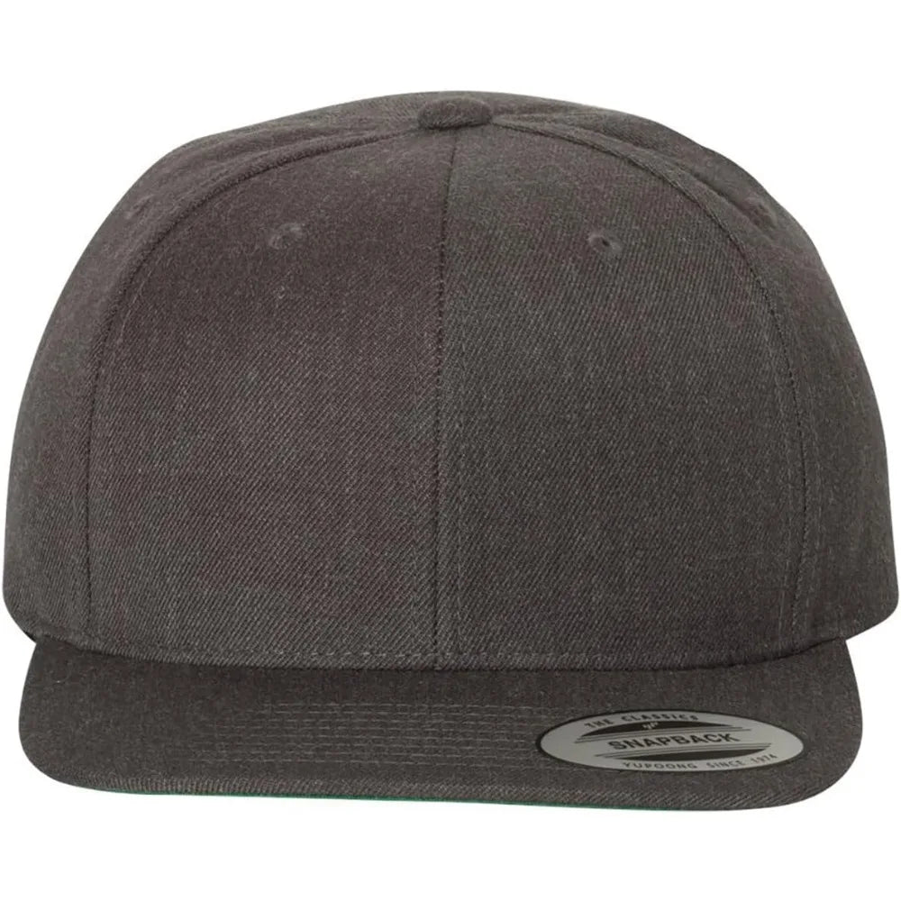 Six-Panel Premium Flatbill Snapback Cap Bulk Blank Hats