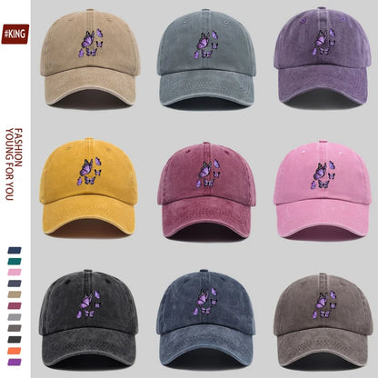 New Simple Versatile Butterfly Print Baseball Cap