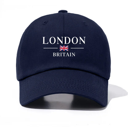 London Print Baseball Cap For Adults