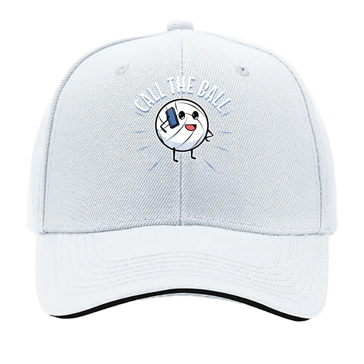 Call The Ball Volleyball Cartoon Black Sandwich Baseball Cap