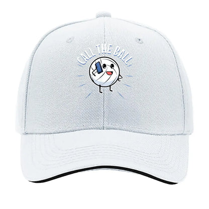 Call The Ball Volleyball Cartoon Black Sandwich Baseball Cap