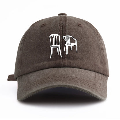 Chair Print Washed Baseball Cap