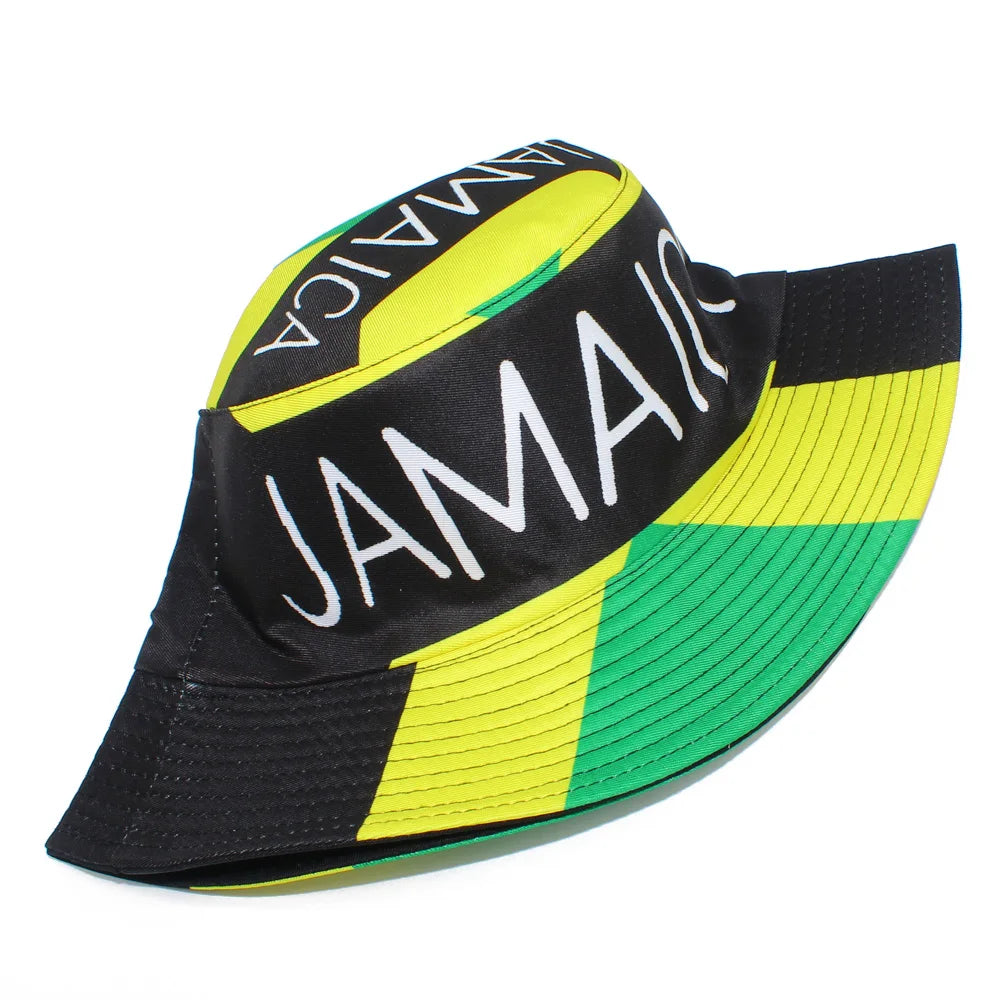 JAMAICA Flag Print Bucket Hat