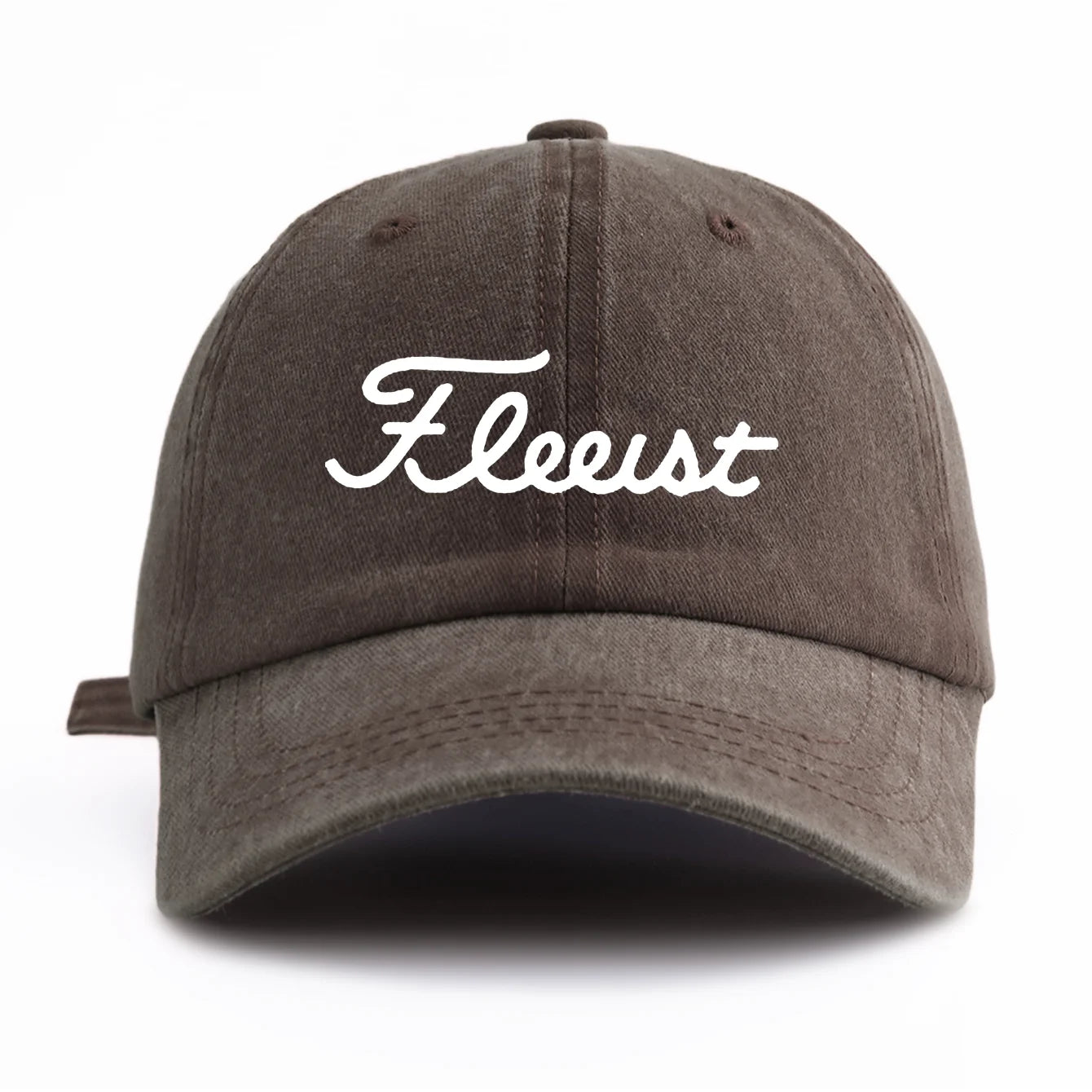 F Print Washed Baseball Cap For Adults