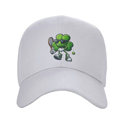 Tennis Player St Patricks Day Shamrock Clover Irish Prid Sun Baseball Cap