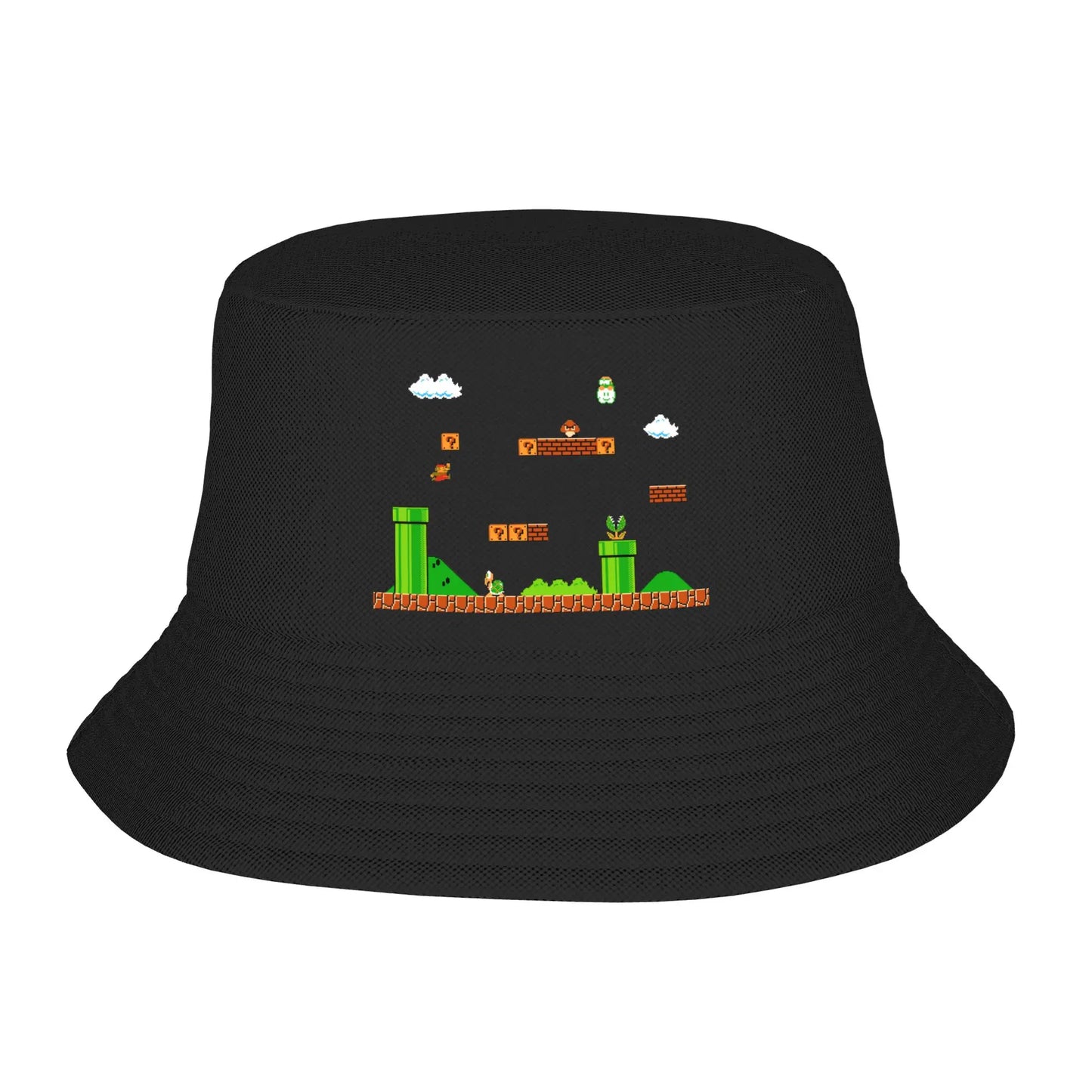 Casual Marios Game Bucket Hat Girl Packable Outdoor  Fisherman Caps Summer Travel Headwear