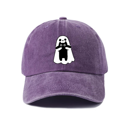 Ghost In Necktie Graphic Baseball Cap