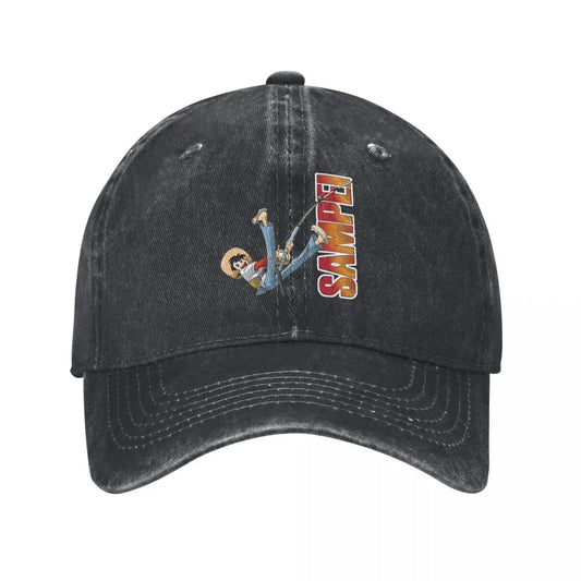 Sampei Fisherman, Sanpei Kyoshin, Manga, Fishing Cartoon Demin Baseball Cap