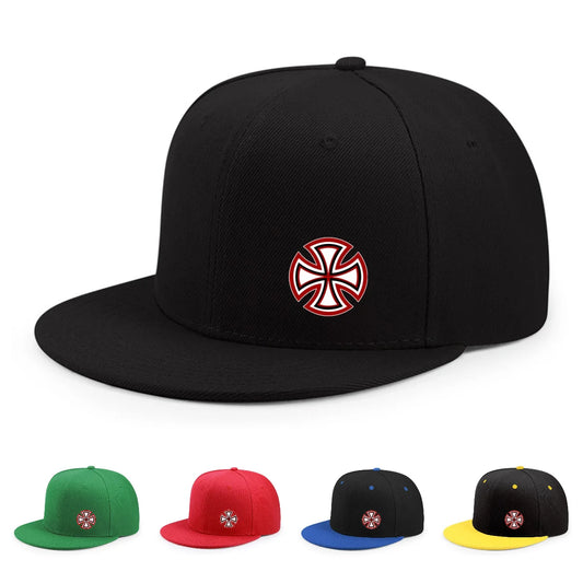 Printed Snowflake Pattern Flat Edge Snapback Cap