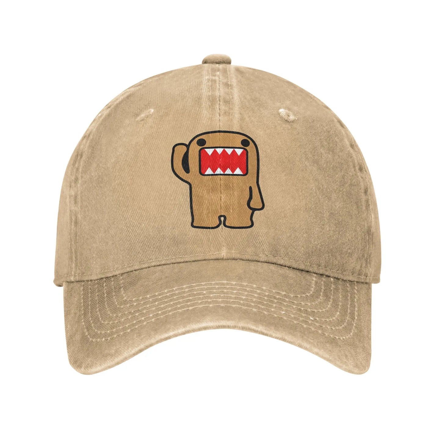 Kawaii Rocker Doll Rock Baseball Caps Vintage Distressed Washed Domo Kun Sun Cap