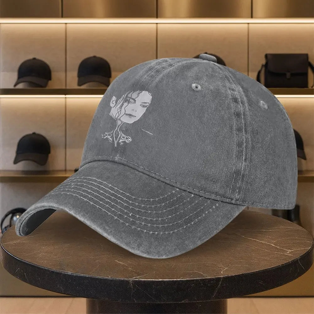 Iconic White Face Print Baseball Cap