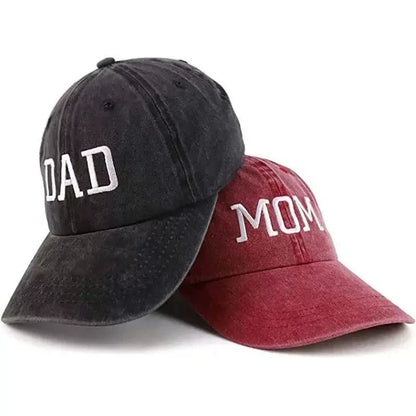 Embroidered "Mom and Dad" Embroidered Baseball Hat