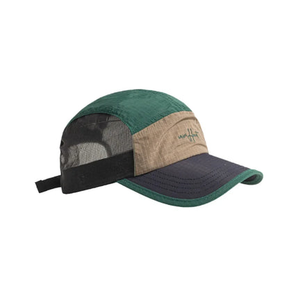 Fashion Plaid Thin Sun Cap Quick-drying Letter Embroidery Sports Running Cap Baseball Cap