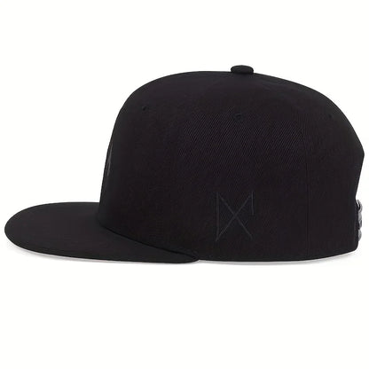 Unisex Flame Embroidery Hip-hop Hats Snapback Cap Spring Autumn