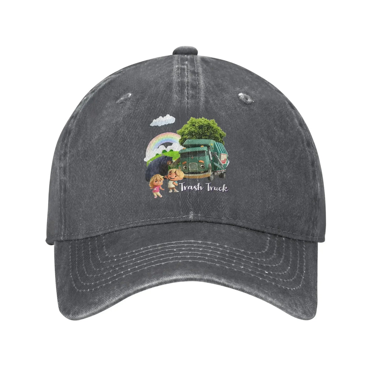 Trash Truck Animation Trash Truck Netflix Denim Cap Casual Baseball Caps