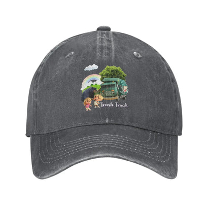 Trash Truck Animation Trash Truck Netflix Denim Cap Casual Baseball Caps
