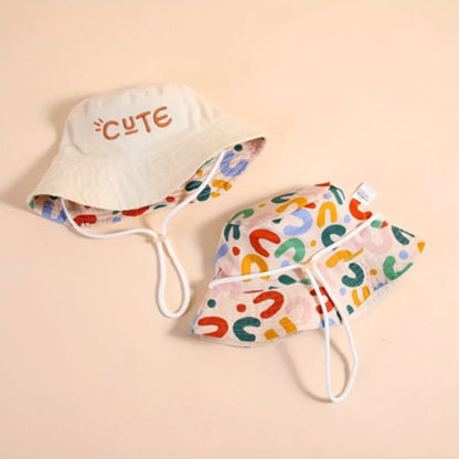 Summer Bucket Hat Embroidered Double-Layer Fabric