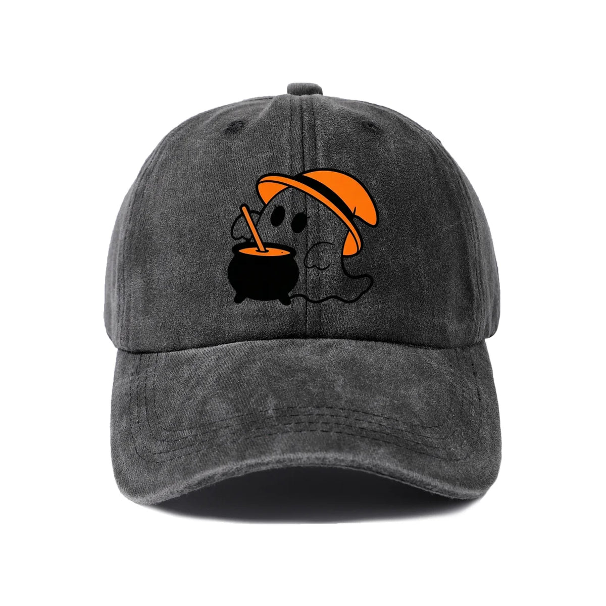 Ghost with Umbrella Graphic Baseball Cap