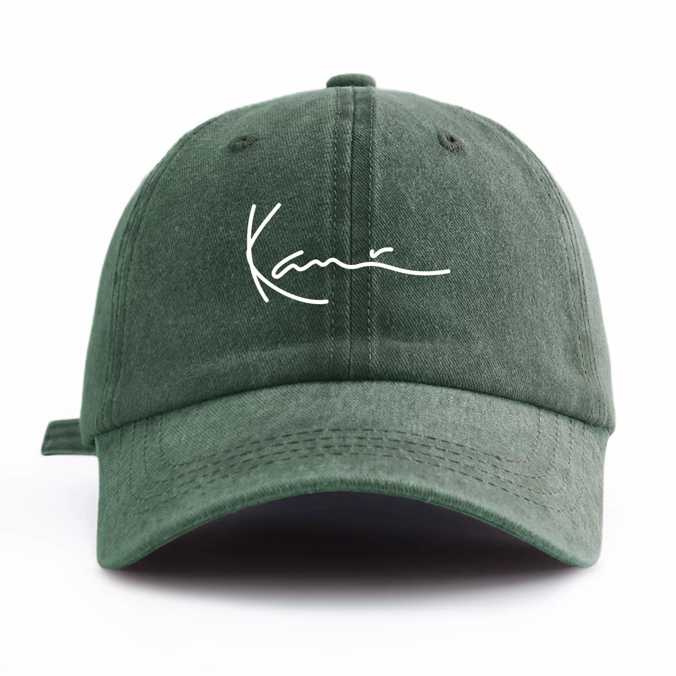 K Print Washed Baseball Cap For Adults