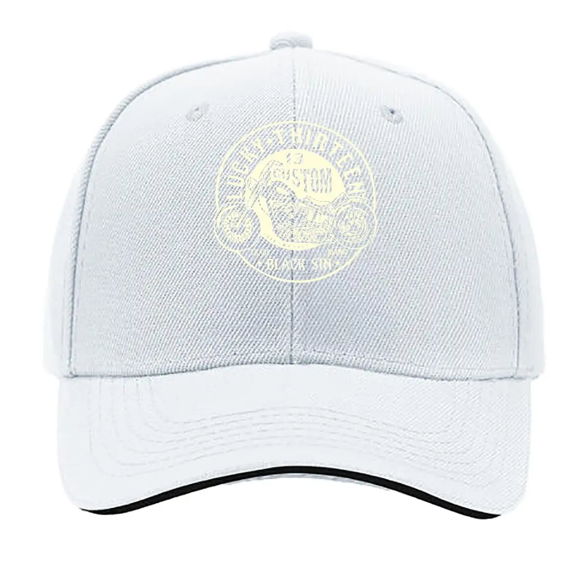 Lucky 13 Custom Moto Retro Rebellion Biker Culture Art Sandwich Baseball Cap