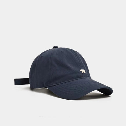 Summer Versatile Polar Bear Embroidered Baseball Cap With Large Brim For A Small Face