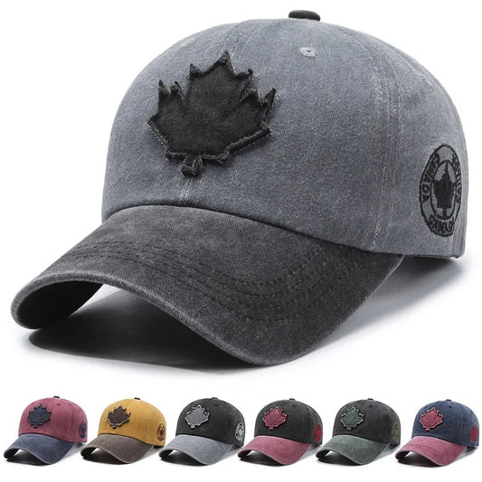 European And American Maple Leaf Retro Baseball