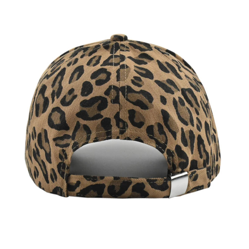Baseball Cap Leopard Print Snapback Hat Cotton Adjustable Hip Hop Hat