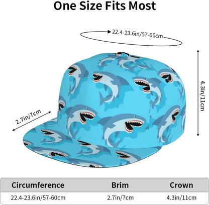 Funny Sharks Baseball Cap Outdoor Ocean Shark Snapback Baseball Hat For Men Women