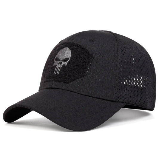 Camouflage Baseball Net Cap Special Forces Tactical Skull