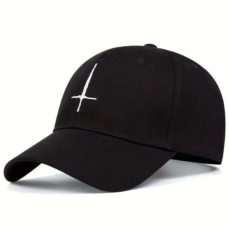 Unisex Cross Embroidery Baseball Caps Spring Autumn