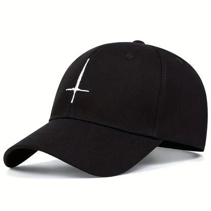 Unisex Cross Embroidery Baseball Caps Spring Autumn