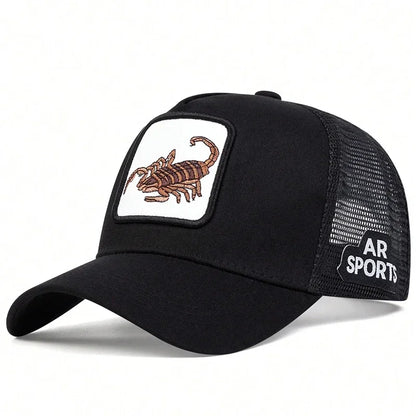 Unisex Scorpion Embroidery Baseball Caps