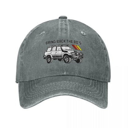 Vintage Land Car Cruiser Baseball Cap Men Women Distressed Cotton Headwear Bring Back the 80s