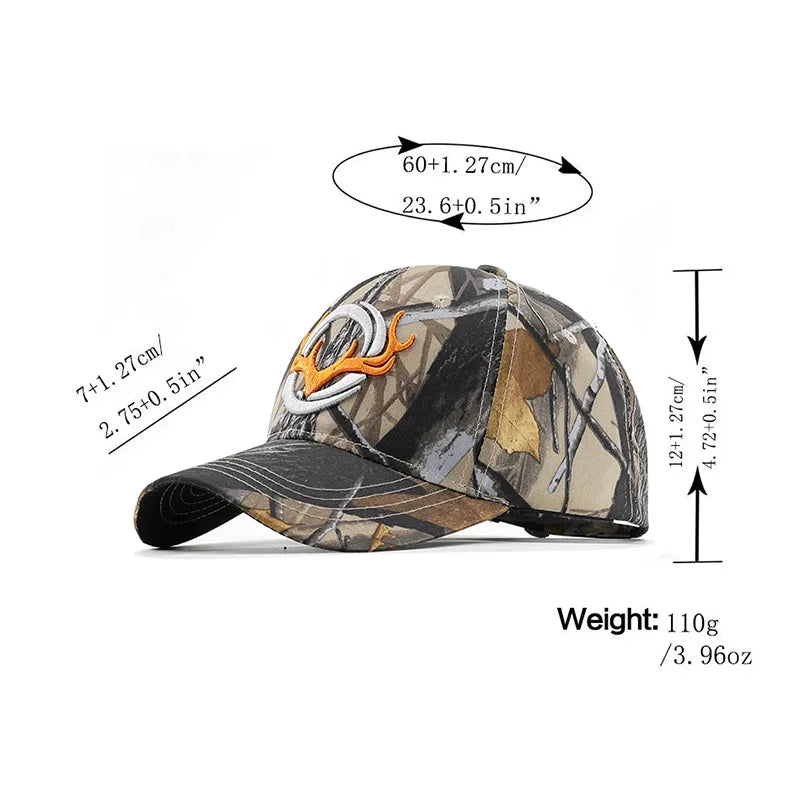 Deer Hunting Camouflage Hats  Fishing Baseball Cap Embroidered Man Women