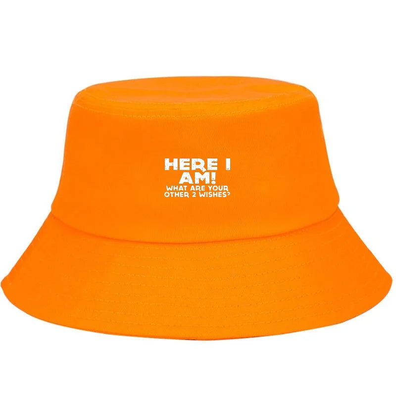 Bucket Hat Cotton Fisherman Hat For Women Men Funny Print