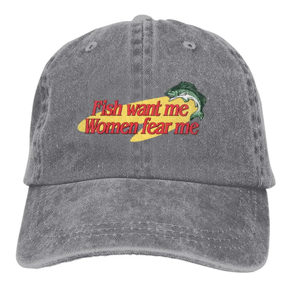 Fish Want Me Women Fear Me Classic Baseball Caps