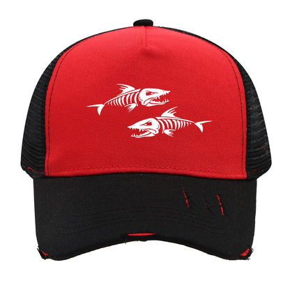'Fishing' Pattern Print Design Baseball Cap